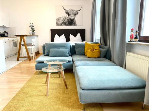 Modern, large 1-R apartment in a central location