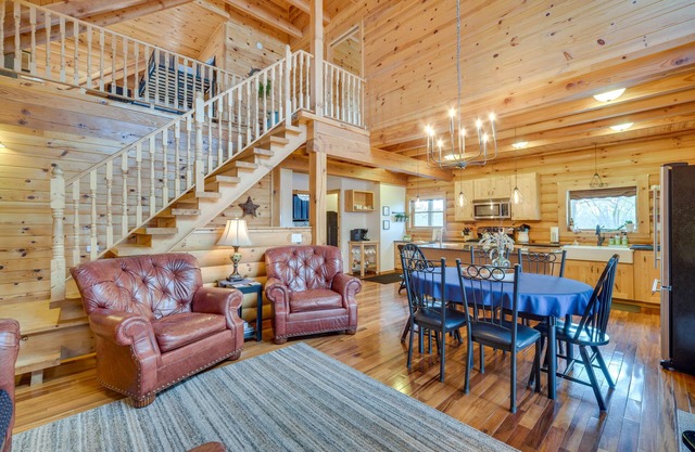 Modern Log Cabin w/ Rec Room, Steps to Lake!