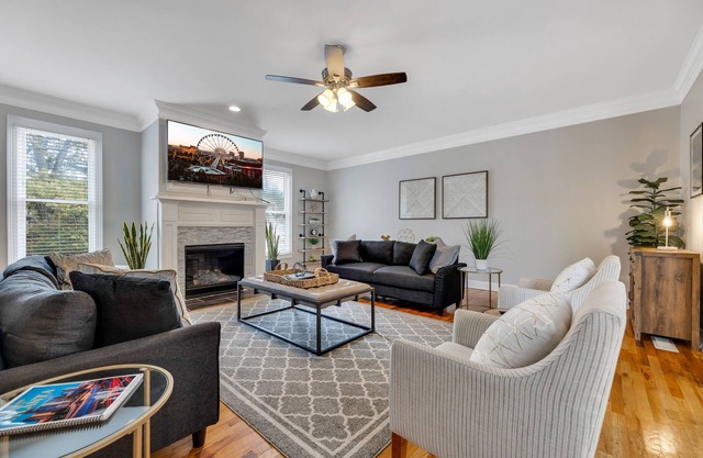 Modern Lux Farmhouse near ATL Beltline w/ Grill & Arcade Games