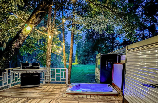 Modern RV With Hot Tub.