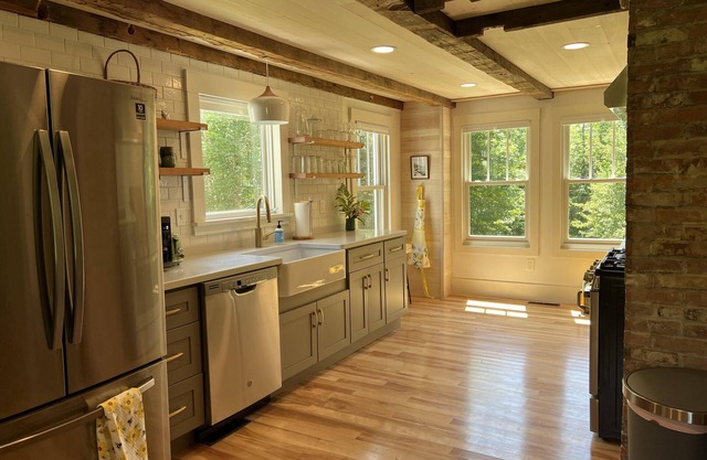 Modern Scandinavian 2BR post-and-beam home near Acadia National Park