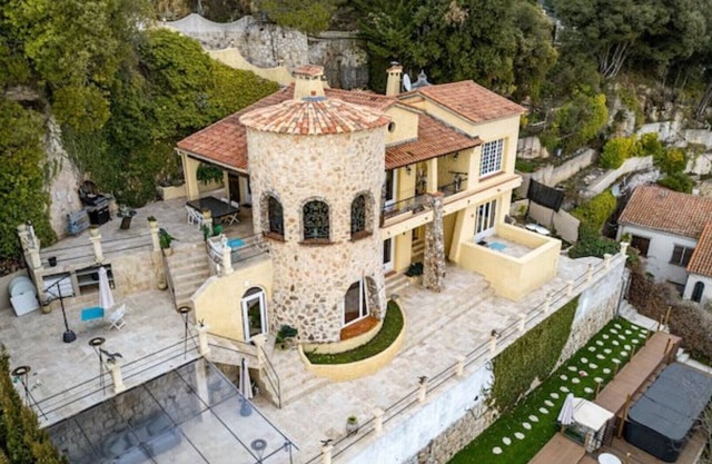 Monaco La Turbie Birds Eye View Villa on Hills of Monaco - Golf Club Monaco near