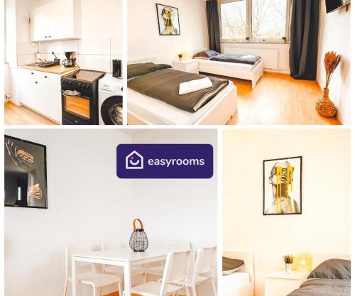 Monteurwohnung mit Balkon und Wohnzimmer