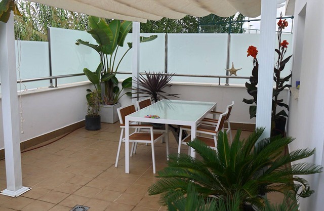 month apt with pool + 2 terraces Best area beach