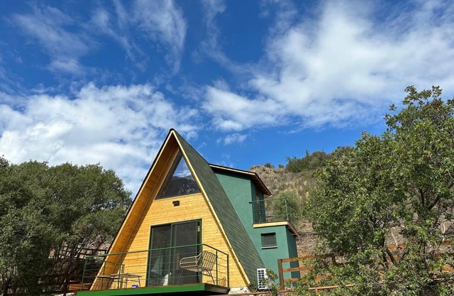 Mountain Wooden House by the River with Playground