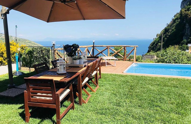 Villa del Saraceno, en una zona tranquila, a 20 minutos de Sorrento, con piscina, 3 habitaciones para 8 personas