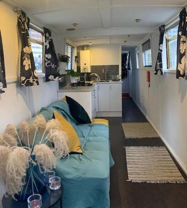 Narrow Boat moored in London