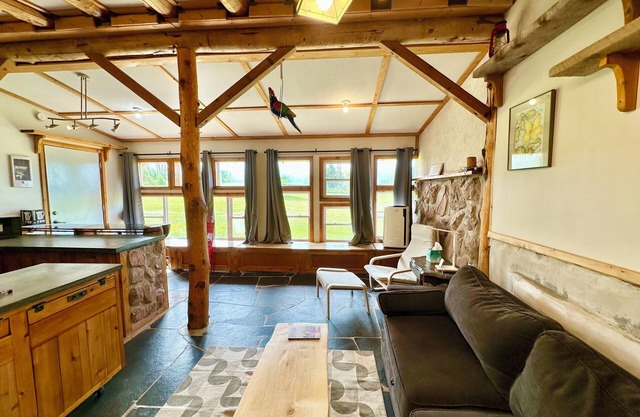 Natural Home Built in Earthship Style on Waterfront Property