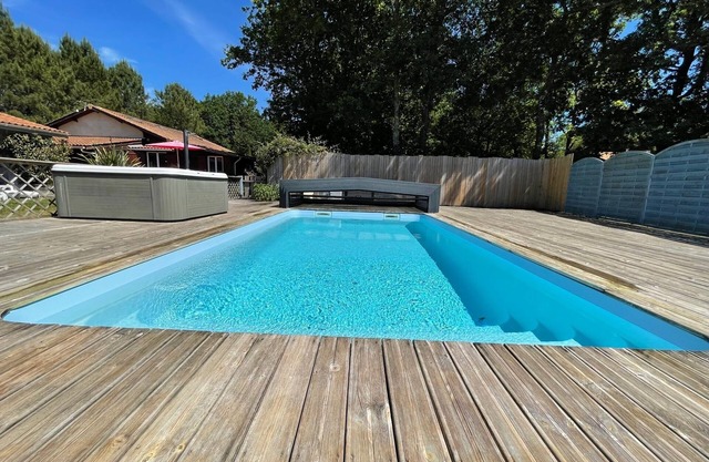 Cerca de Soulac / mar chalet 8 personas, piscina cubierta, climatizada a 28 ° 5 pl jacuzzi