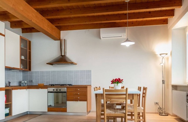 new and elegant apartment located in an old renovated barn