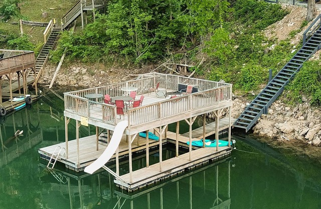 NEW CONSTRUCTION lake access home w/ double decker dock, golf cart and hot tub