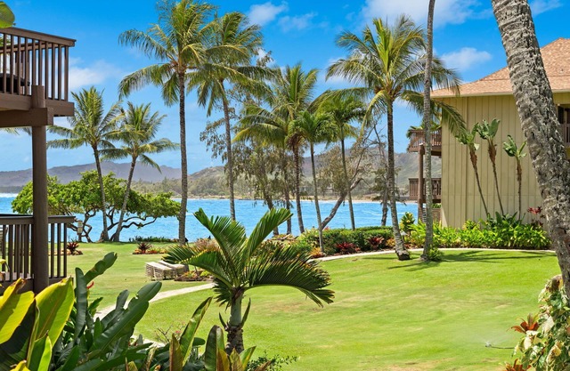 New! Lae Nani #621, AC, Ocean View, Tropical Oasis, Steps to Beach and Town