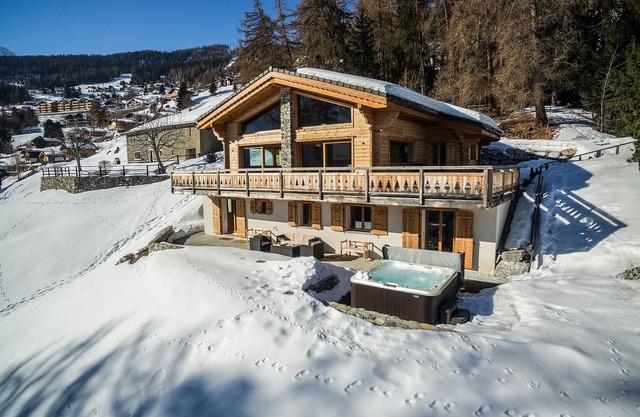 lujoso Chalet Charbray La Tzoumaz (Verbier) 10p - bañera de hidromasaje + sauna
