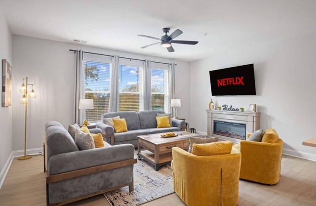 New Luxury Condo w/ Rooftop Terrace, EV Charger, Walk to Downtown Wake Forest!