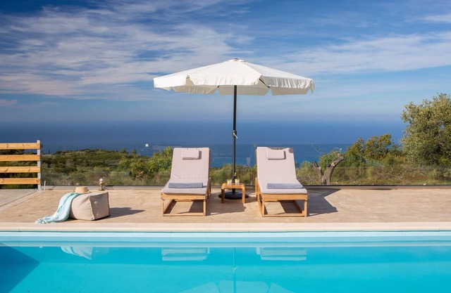 New modern Villa Freya overlooking Ionian Sea