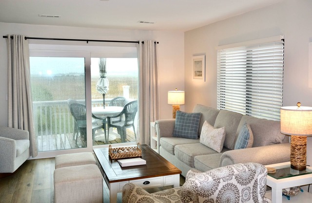 Newly Renovated! Marsh & Ocean View Steps to Beach and Pool.