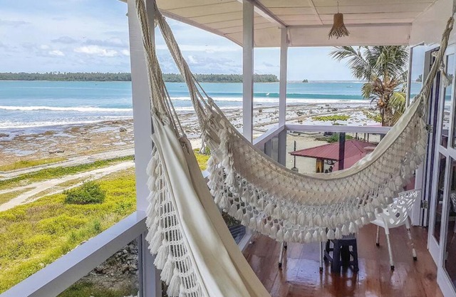 Nias Surf Villa. Beach front. Wave view!