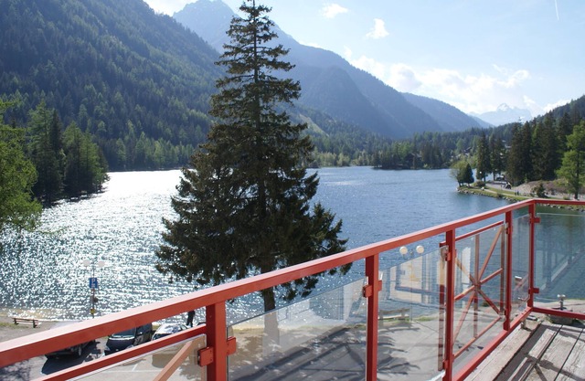 Bonito apartamento para 6 personas totalmente equipado, con vista al lago Champex-Lac.