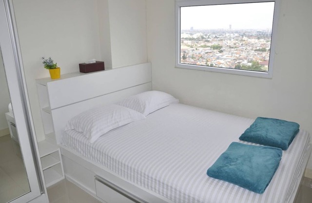 Bonita vista en el Green Pramuka Apartment