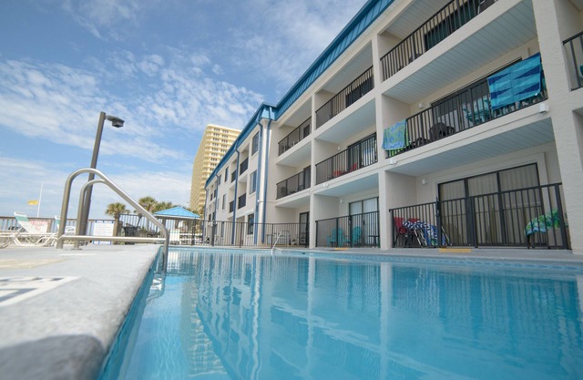 Nicely Updated Beachfront 2BR (Sleeps 8) With ocean view and convenient parking.