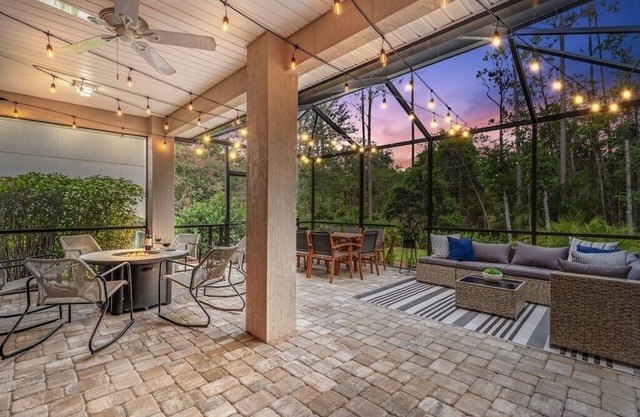 Noc Nest Family Retreat - Screened Lanai - Fire table - Outdoor BBQ - Game Room