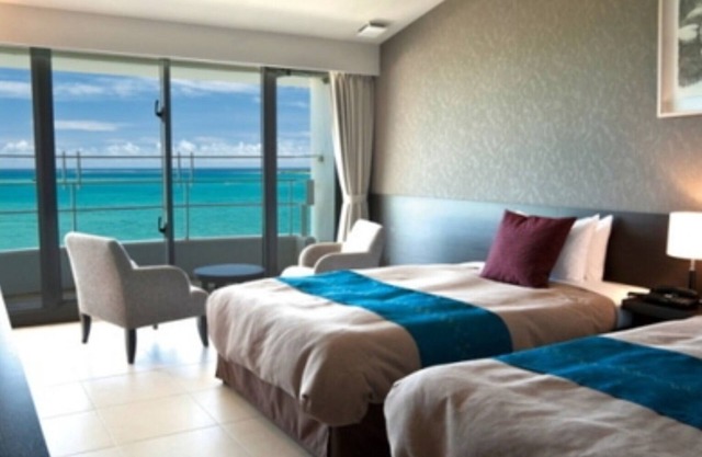 Nonsmoking Ocean view Twin Breakfast included / Uruma Okinawa