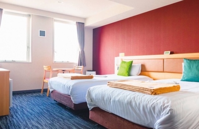 Nonsmoking Standard twin 2 persons Small bowl style breakfast buffet included / Aira Kagoshima