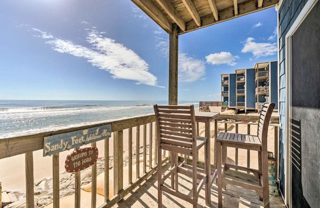 North Topsail Oceanfront Condo with Balcony!
