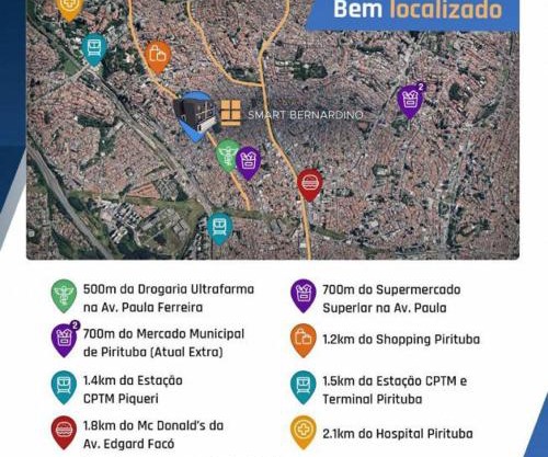Novo apartamento Smart em São Paulo Pirituba