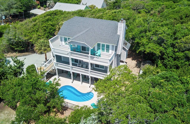 Ocean View 3BR w/ Pool, Game Room & Decks – Short Walk to Beach!