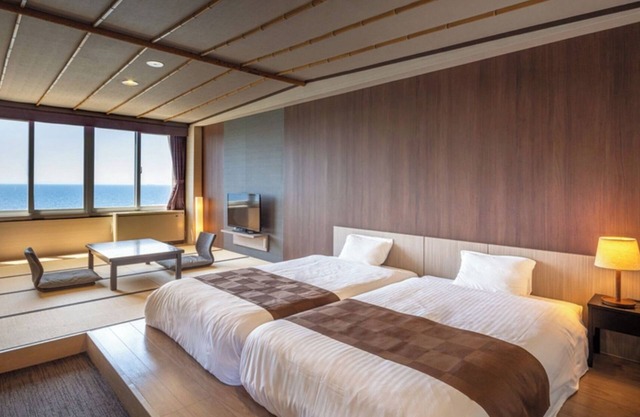 Ocean view JapaneseWestern style room Simmons b / Hakodate Hokkaidō