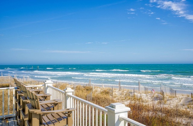 Oceanfront home with a pool, tennis, beach access, all new appliances