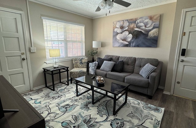 OKC condo with king bed and balcony