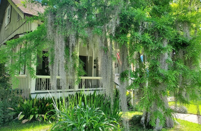 Old Mandeville guesthouse with New Orleans style courtyard 1 block from Lake.