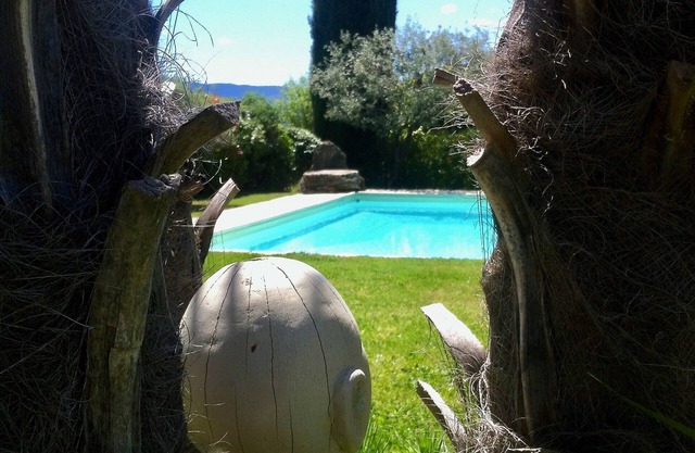 Old stone farmhouse in Drôme Provençale with outdoor swimming pool and gardens