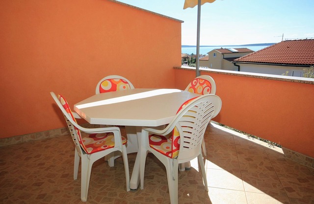 Apartamento de una habitación con terraza y vista al mar Mandre, Pag (A-9354-c)