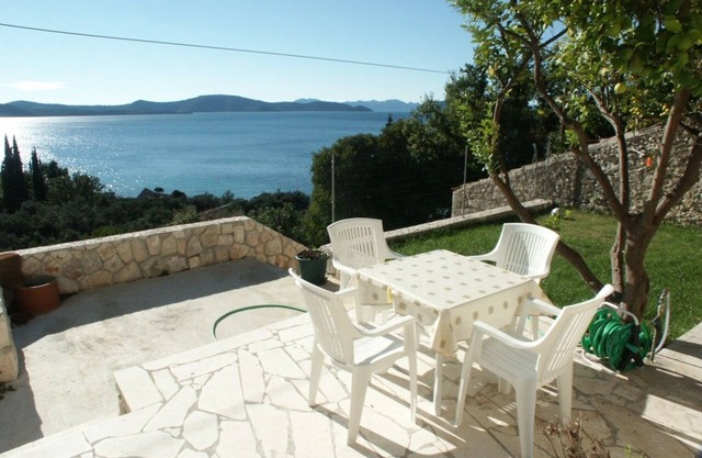 Apartamento de una habitación con terraza y vista al mar Sladenovici, Dubrovnik (A-2162-a)