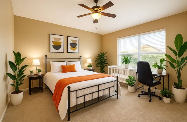 One level home, Foosball, Crib, Office space, Yard