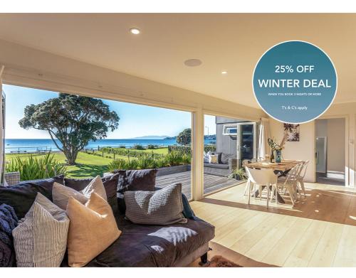 Onetangi Beachfront Escape - Coast & Country