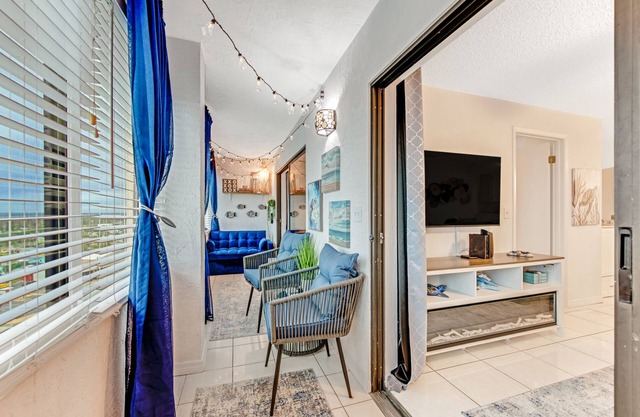 Penthouse Retreat in Oceanfront Bldg with pool, garage parking and sunset views.