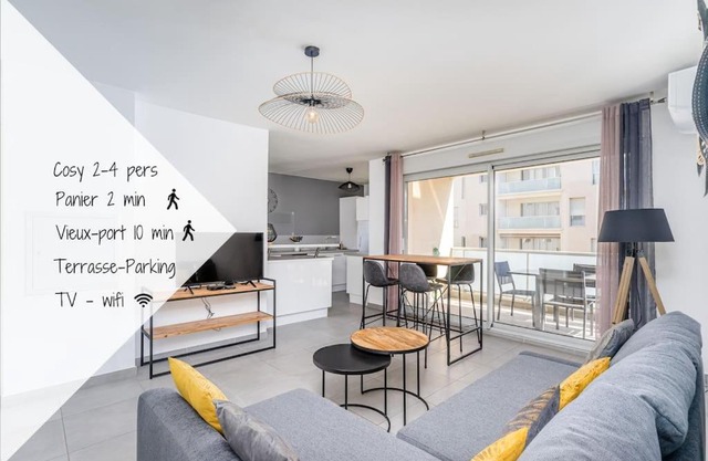 Panier, Major, appartement de 47 m2, parking et terrasse