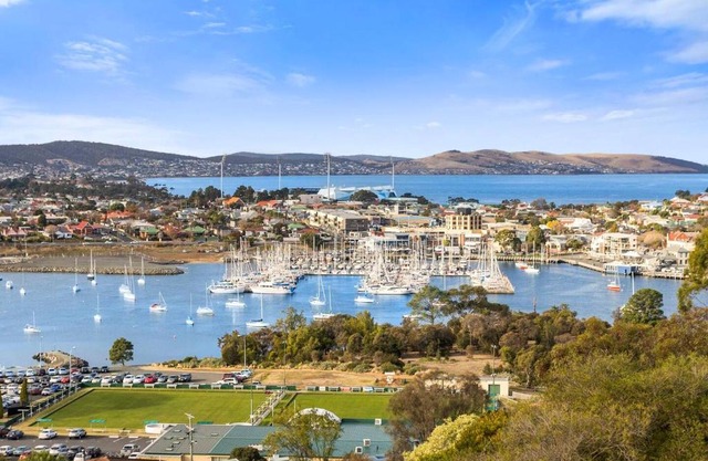 Panoramic water views with stunning interiors