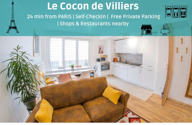 Paris & DisneyLand - 2min From Train Station - Free Private Parking