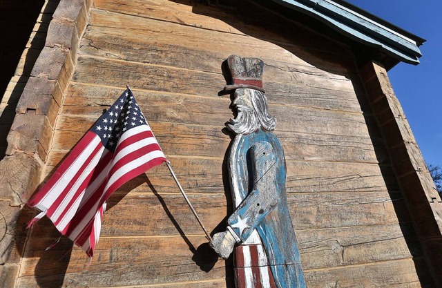 Patriot Cabin at Country Accent Antiques Pipe Creek, TX.
