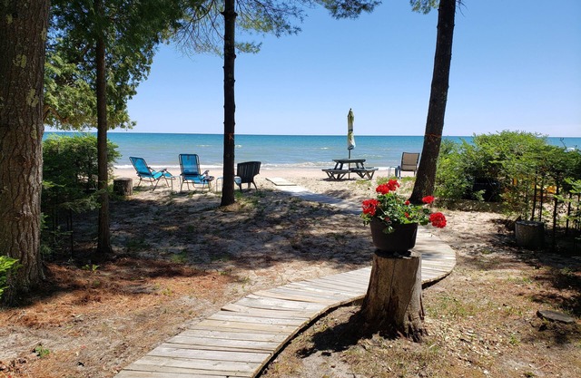 Retiro de la playa pacífica del lago Hurón!