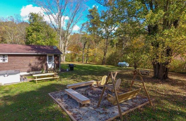 Vista al bosque-Getaway Cabin-Familiar-Cabaña-Baño Privado