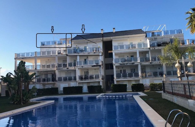 Penthouse Playa Rabdells Oliva with pool and seaview