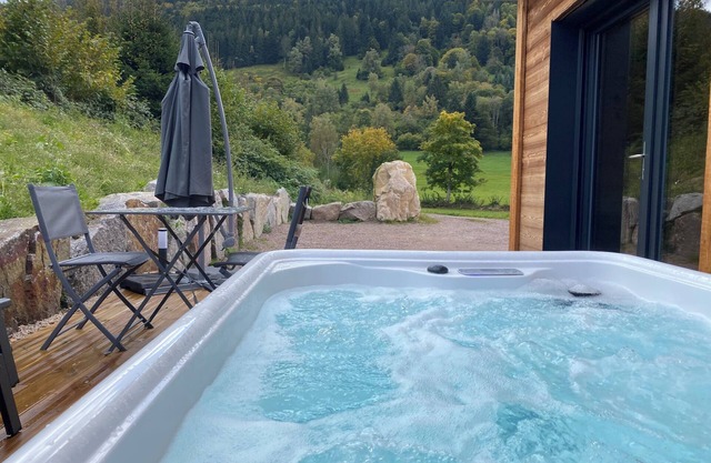 Perce-Neige : 2p, cosy chalet, private spa, mountain view