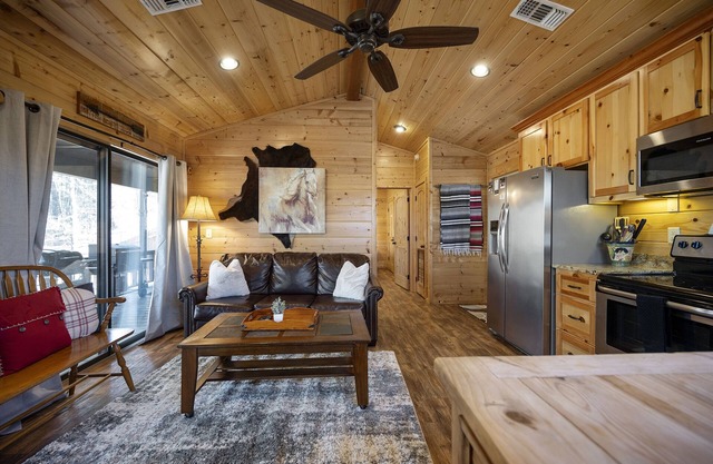 Pet friendly 1 BR Cabin, Hot Tub, Fire Pit, Sleeps 4