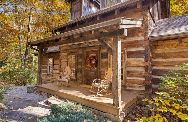 Pet-Friendly, Cozy Log Cabin w/ Waterfall & Trout Stream